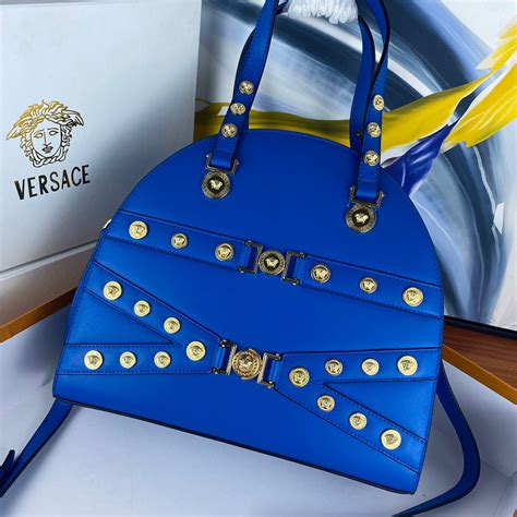 versace blue purse|Versace purses cheap.